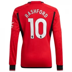 Camisola Futebol Manchester United Marcus Rashford #10 2023-24 Principal Equipamento Homem Manga Comprida