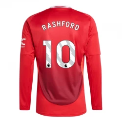 Camisola Futebol Manchester United Marcus Rashford #10 2024-25 Principal Equipamento Homem Manga Comprida