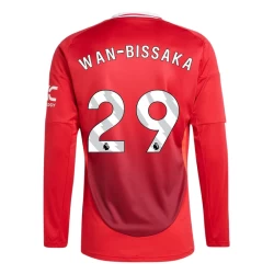 Camisola Futebol Manchester United Wan-bissaka #29 2024-25 Principal Equipamento Homem Manga Comprida