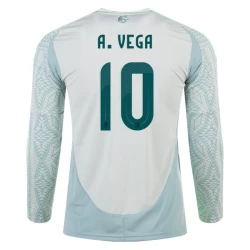 Camisola Futebol México A. Vega #10 Copa America 2024 Alternativa Homem Equipamento Manga Comprida