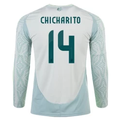 Camisola Futebol México Chicharito #14 Copa America 2024 Alternativa Homem Equipamento Manga Comprida