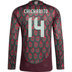 Camisola Futebol México Chicharito #14 Copa America 2024 Principal Homem Equipamento Manga Comprida