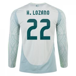 Camisola Futebol México H. Lozano #22 Copa America 2024 Alternativa Homem Equipamento Manga Comprida