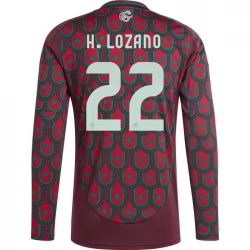Camisola Futebol México H. Lozano #22 Copa America 2024 Principal Homem Equipamento Manga Comprida