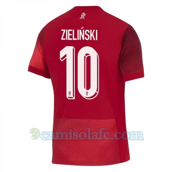 Camisola Futebol Polônia Zielinski #10 UEFA Euro 2024 Alternativa Homem Equipamento