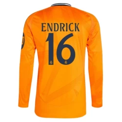 Camisola Futebol Real Madrid 2024-25 HP Endrick #16 Alternativa Equipamento Homem Manga Comprida