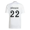 Camisola Futebol Real Madrid Antonio Rudiger #22 2024-25 Principal Equipamento Homem