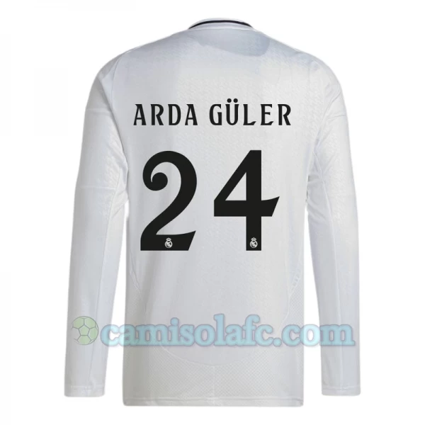 Camisola Futebol Real Madrid Arda Guler #24 2024-25 Principal Equipamento Homem Manga Comprida