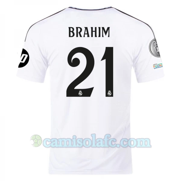 Camisola Futebol Real Madrid Brahim #21 2024-25 HP Principal Equipamento Homem