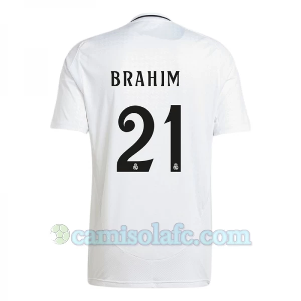 Camisola Futebol Real Madrid Brahim #21 2024-25 Principal Equipamento Homem