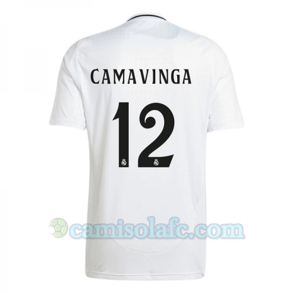 Camisola Futebol Real Madrid Camavinga #12 2024-25 Principal Equipamento Homem