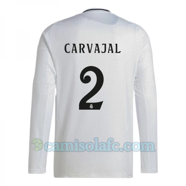 Camisola Futebol Real Madrid Carvajal #2 2024-25 Principal Equipamento Homem Manga Comprida
