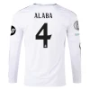 Camisola Futebol Real Madrid David Alaba #4 2024-25 HP Principal Equipamento Homem Manga Comprida
