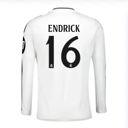 Camisola Futebol Real Madrid Endrick #16 2024-25 HP Principal Equipamento Homem Manga Comprida