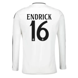 Camisola Futebol Real Madrid Endrick #16 2024-25 Principal Equipamento Homem Manga Comprida