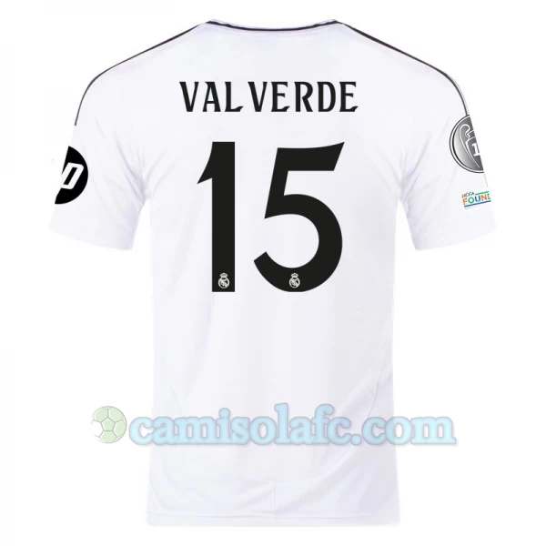 Camisola Futebol Real Madrid Federico Valverde #15 2024-25 HP Principal Equipamento Homem