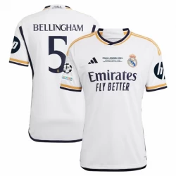 Camisola Futebol Real Madrid Jude Bellingham #5 2023-24 Final London HP Principal Equipamento Homem