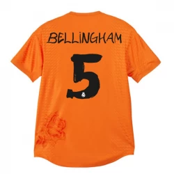 Camisola Futebol Real Madrid Jude Bellingham #5 2023-24 x Y3 Orange Fourth Equipamento Homem