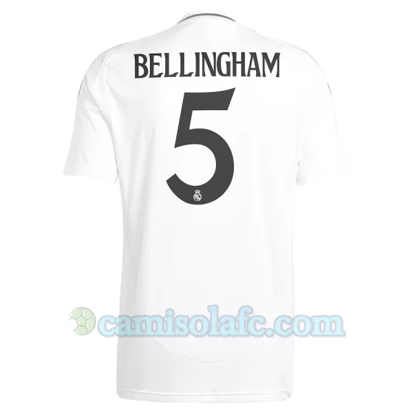 Camisola Futebol Real Madrid Jude Bellingham #5 2024-25 Principal Equipamento Homem