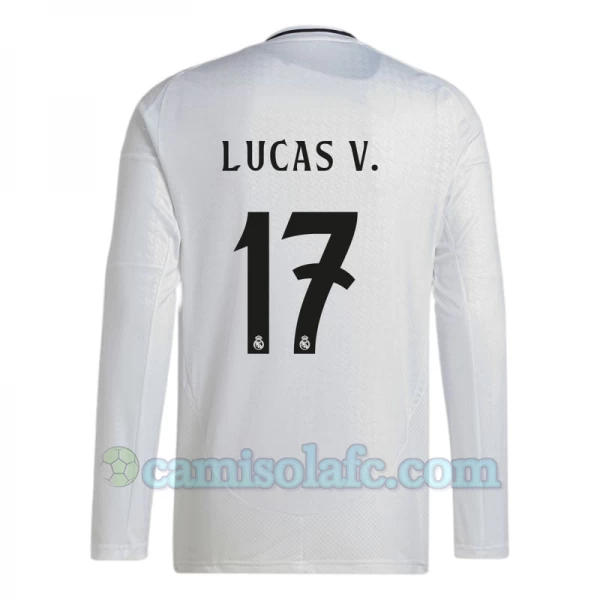 Camisola Futebol Real Madrid Lucas V. #17 2024-25 Principal Equipamento Homem Manga Comprida