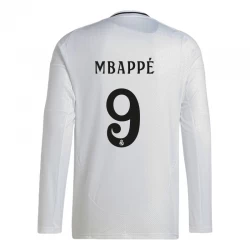 Camisola Futebol Real Madrid Mbappe #9 2024-25 Principal Equipamento Homem Manga Comprida