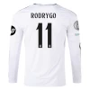 Camisola Futebol Real Madrid Rodrygo #11 2024-25 HP Principal Equipamento Homem Manga Comprida