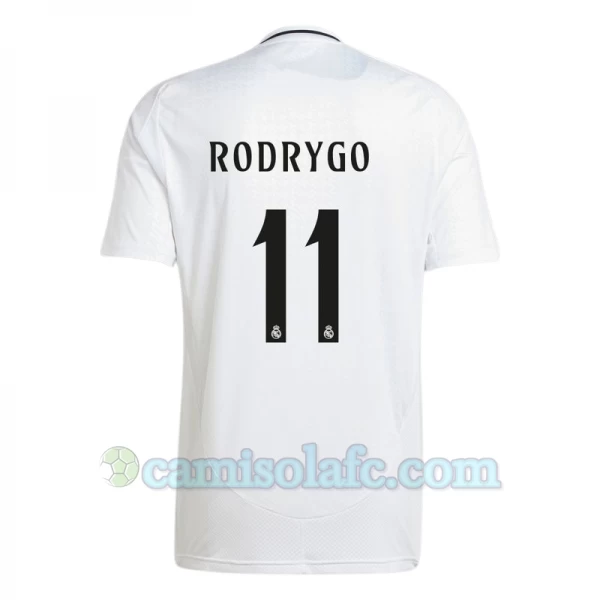 Camisola Futebol Real Madrid Rodrygo #11 2024-25 Principal Equipamento Homem