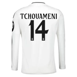 Camisola Futebol Real Madrid Tchouameni #14 2024-25 HP Principal Equipamento Homem Manga Comprida