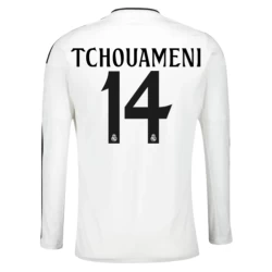 Camisola Futebol Real Madrid Tchouameni #14 2024-25 Principal Equipamento Homem Manga Comprida