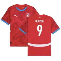 Camisola Futebol República Checa Hlozek #9 UEFA Euro 2024 Principal Homem Equipamento