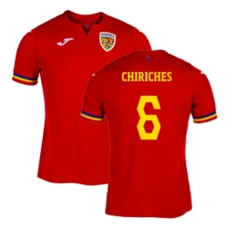 Camisola Futebol Romênia Chiriches #6 UEFA Euro 2024 Alternativa Homem Equipamento