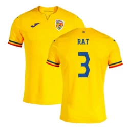 Camisola Futebol Romênia Rat #3 UEFA Euro 2024 Principal Homem Equipamento