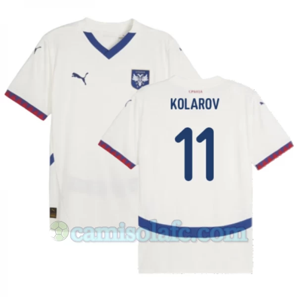 Camisola Futebol Sérvia Kolarov #11 UEFA Euro 2024 Alternativa Homem Equipamento
