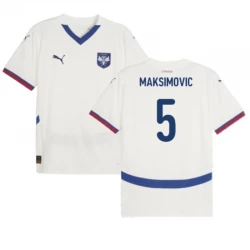 Camisola Futebol Sérvia Maksimovic #5 UEFA Euro 2024 Alternativa Homem Equipamento