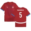 Camisola Futebol Sérvia Maksimovic #5 UEFA Euro 2024 Principal Homem Equipamento