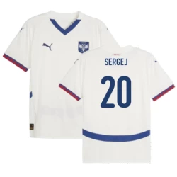 Camisola Futebol Sérvia Sergej #20 UEFA Euro 2024 Alternativa Homem Equipamento