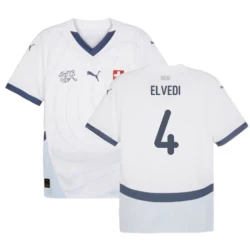 Camisola Futebol Suíça Elvedi #4 UEFA Euro 2024 Alternativa Homem Equipamento