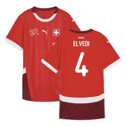 Camisola Futebol Suíça Elvedi #4 UEFA Euro 2024 Principal Homem Equipamento