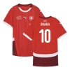 Camisola Futebol Suíça Granit Xhaka #10 UEFA Euro 2024 Principal Homem Equipamento