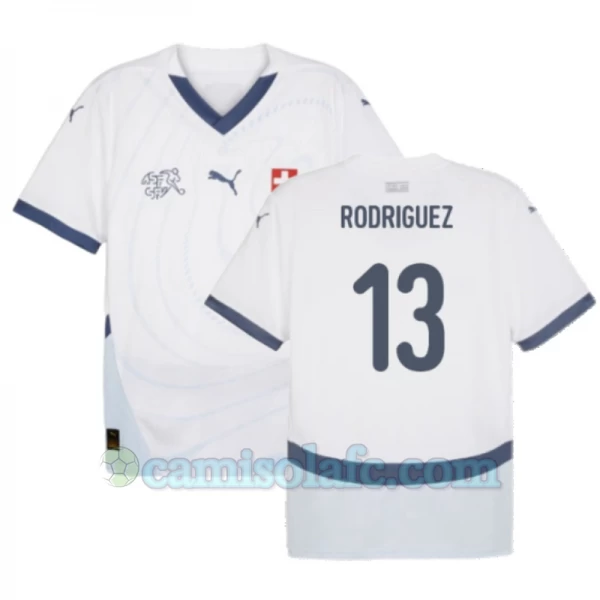 Camisola Futebol Suíça Rodriguez #13 UEFA Euro 2024 Alternativa Homem Equipamento