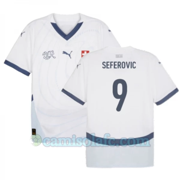 Camisola Futebol Suíça Seferovic #9 UEFA Euro 2024 Alternativa Homem Equipamento