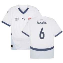 Camisola Futebol Suíça Zakaria #6 UEFA Euro 2024 Alternativa Homem Equipamento