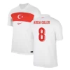 Camisola Futebol Turquia Arda Guler #8 UEFA Euro 2024 Principal Homem Equipamento