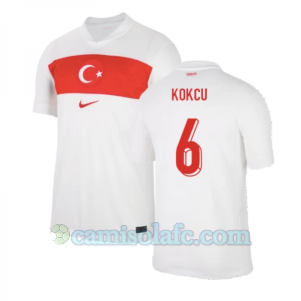 Camisola Futebol Turquia Kokcu #6 UEFA Euro 2024 Principal Homem Equipamento