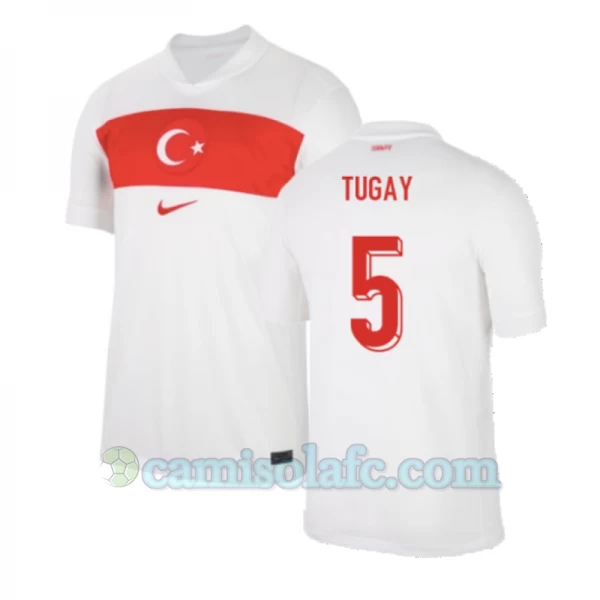 Camisola Futebol Turquia Tugay #5 UEFA Euro 2024 Principal Homem Equipamento