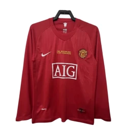 Camisola Manchester United Champions League Finale Retro 2007-08 Principal Homem Manga Comprida