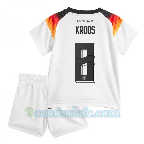 Criança Camisola Futebol Alemanha Toni Kroos #8 UEFA Euro 2024 Principal Equipamento (+ Calções)