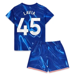 Criança Camisola Futebol Chelsea FC Lavia #45 2024-25 1ª Equipamento (+ Calções)