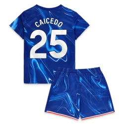 Criança Camisola Futebol Chelsea FC Moisés Caicedo #25 2024-25 1ª Equipamento (+ Calções)