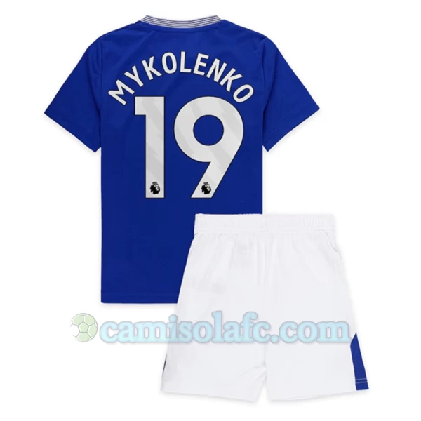 Criança Camisola Futebol Everton FC Mykolenko #19 2024-25 1ª Equipamento (+ Calções)